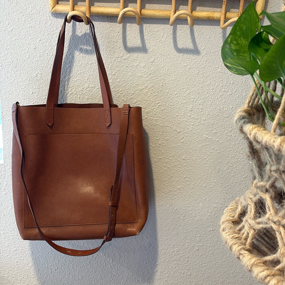Madewell medium leather transport tote